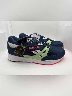 Reebok Kids Navy, Lime & White Athletic Sneaker
